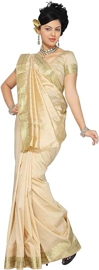 Sanskruti India Womens Indian Ethnic Traditional Banarasi Art Silk Saree Sari