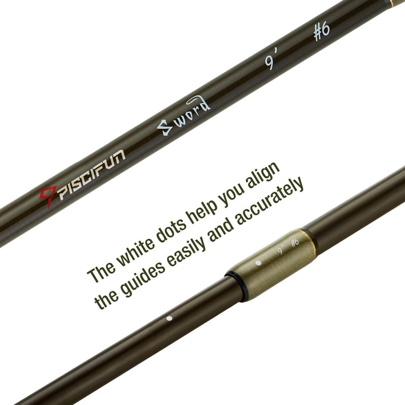 Piscifun 9ft IM7 Carbon Fiber Fly Fishing Rod with Rod Tube