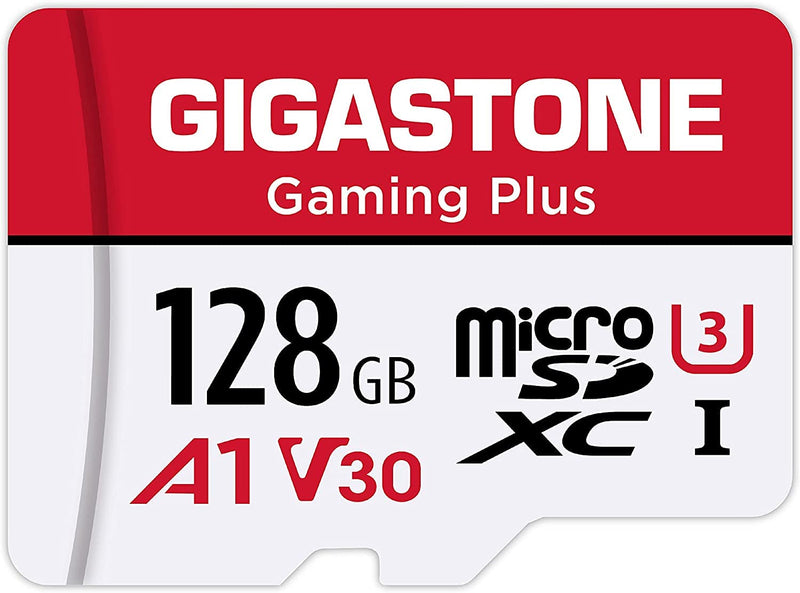 Gigastone 128GB Micro SD Card for 4K Recording with Adapter Gaming Plus