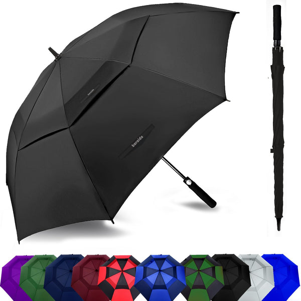 Baraida 68 Inch Windproof Automatic Golf Umbrella Black