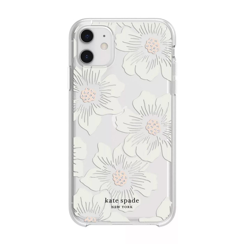 Kate Spade Iphone 12 Mini Hardshell Case Hollyhock Floral Clear Cream