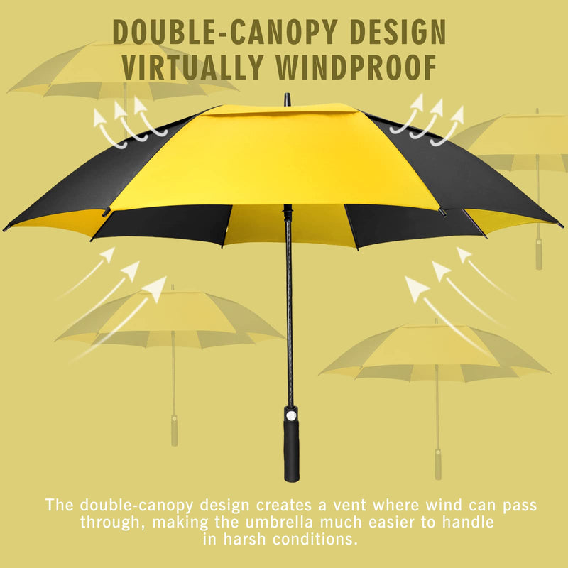 ZOMAKE 68-Inch Large Windproof Double Canopy Golf Umbrella