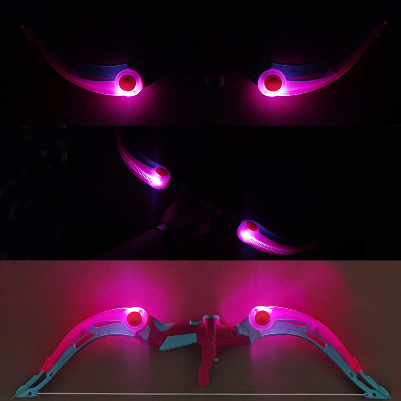 LED Archery Bow Set for Kids with Suction Cup Arrows and Targets