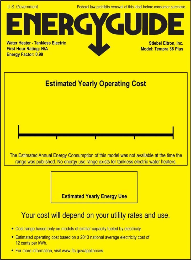 Stiebel Eltron Tempra 36 Plus Electric Tankless Water Heater