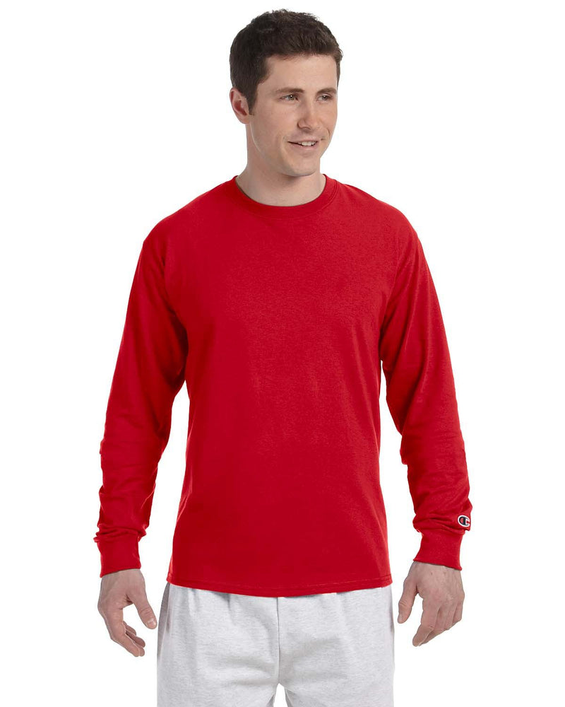 Champion Men's Scarlet Long Sleeve Tagless T-Shirt XXLarge