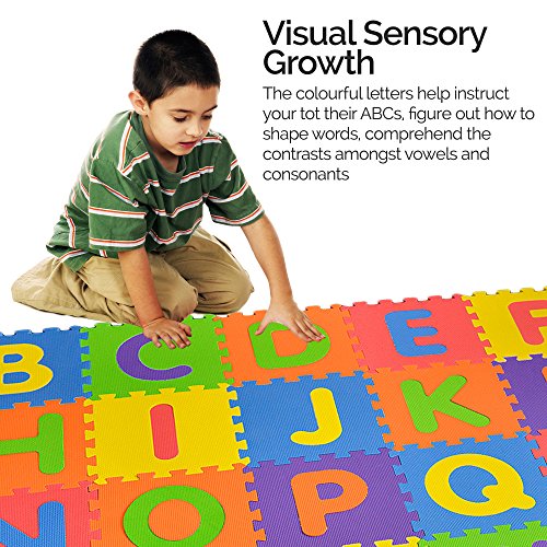 Safest Non Toxic Alphabet Puzzle Mat Kids Learn & Play Interlocking Puzzle