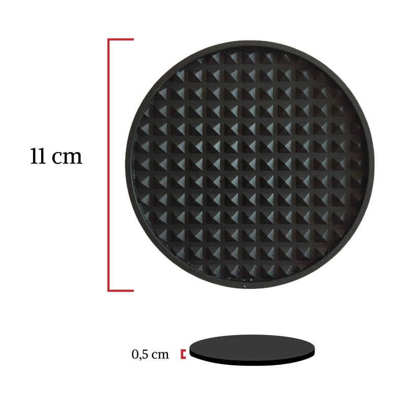 Barvivo Black Silicone Coasters - Set of 8 for Ultimate Surface Protection