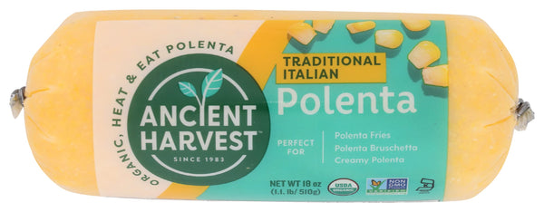 Organic Traditional Polenta 18oz (Pack of 12) by Ancient Harvest