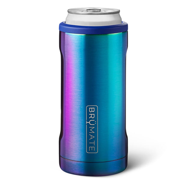 BrüMate 12oz Hopsulator Slim Rainbow Titanium Can Cooler Insulated