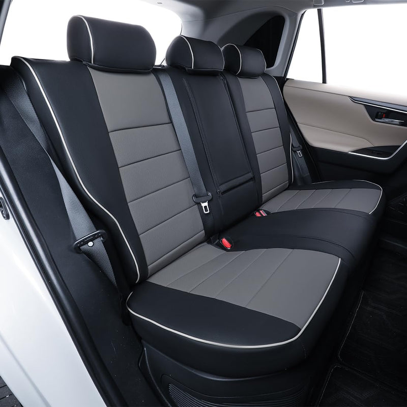 Custom Fit Seat Covers for Toyota Rav4 Hybrid 2019-2025, Black/Gray