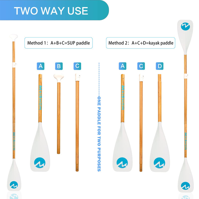 Adjustable 4-Piece SUP & Kayak Paddle – Floating Aluminum Design