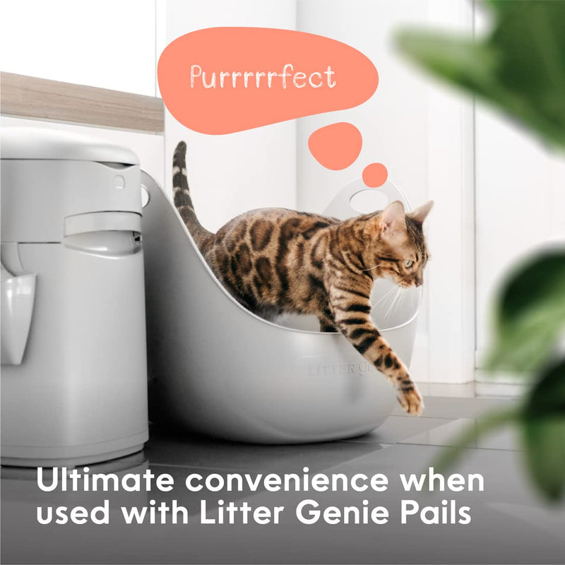 Litter Genie Flexible Cat Litter Box with High Walls and Handles