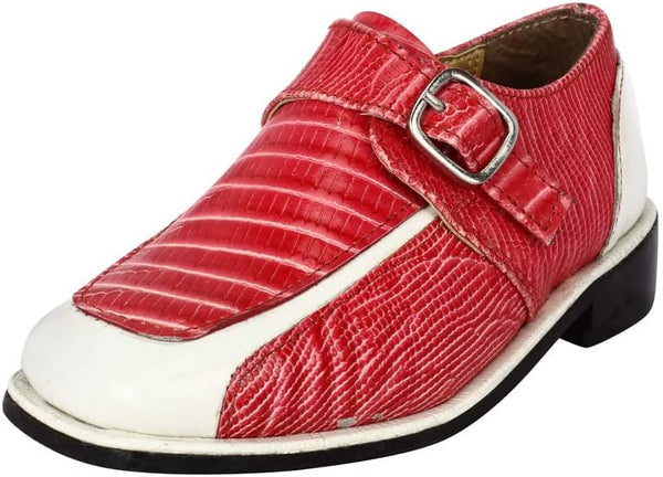 Libertyzeno Baby Boy Red & White Pull On Shoes, Big Kid Size 7