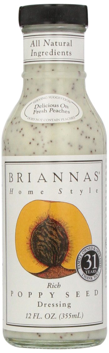 Briannas Home Style Rich Poppy Seed Dressing - 12 Fl Oz (Pack of 6)