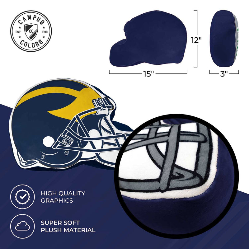 NCAA Helmet Super Soft Football Pillow - 16" Plush Decor