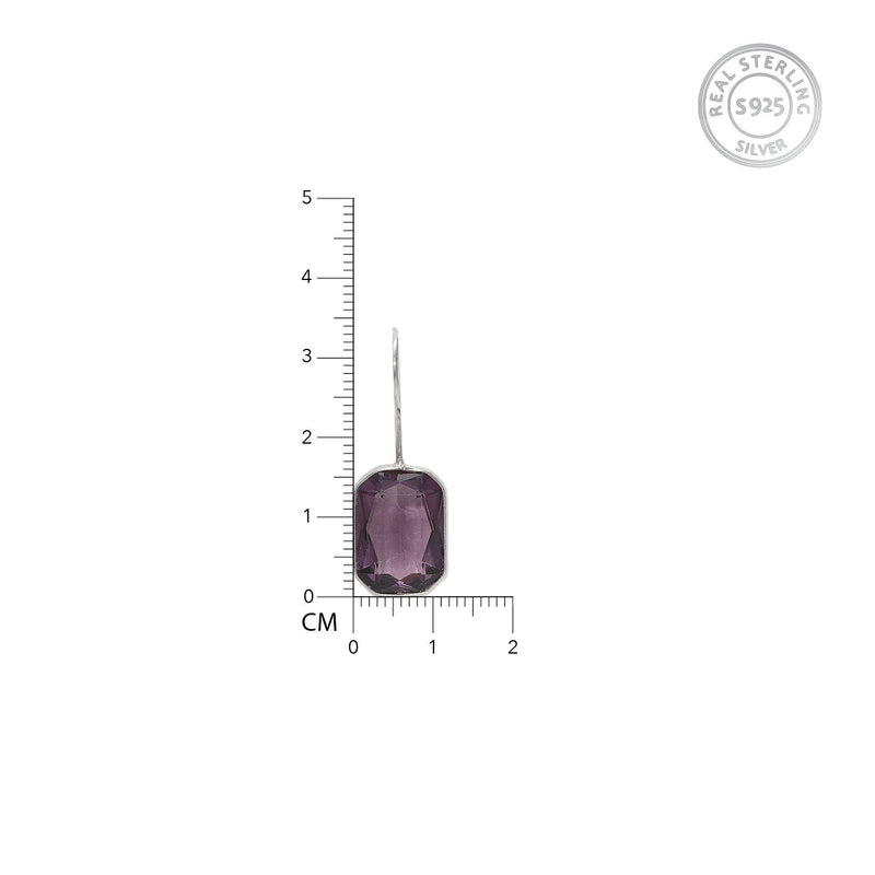 GIVA AVNI 925 Oxidised Silver Royal Purple Earrings Studs For Women & Girls