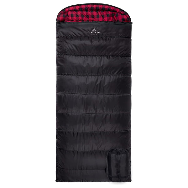 TETON Sports XXL Cold Weather Sleeping Bag - Black Right Zip