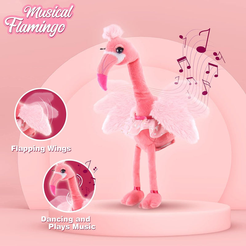 Dancing Flamingo Interactive Toy Singing Plush Toddlers Girls & Boys 3 Plus