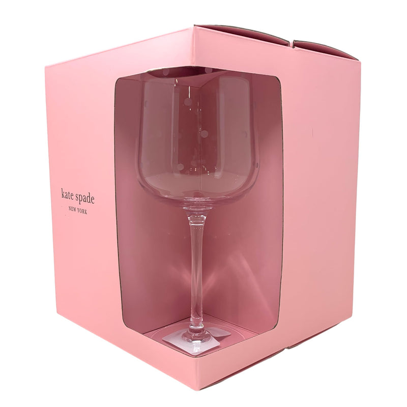 Kate Spade New York Pink Dot Wine Glass Set of 4