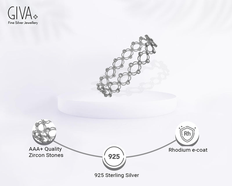 Giva 925 Sterling Silver Hypoallergenic Supple Bracelet