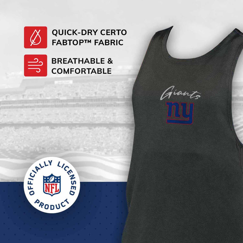 New York Giants Women's Black Muscle Tank - Large