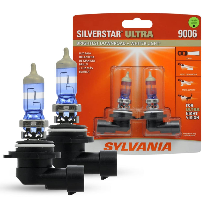 Sylvania 9006 Silver Star Ultra High Performance Halogen Headlight Bulbs 2 Pack