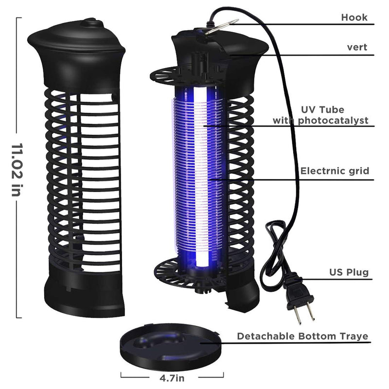 HUNTINGOOD Bug Zapper Powerful Insect Killer Mosquito Zapper Portable Standing