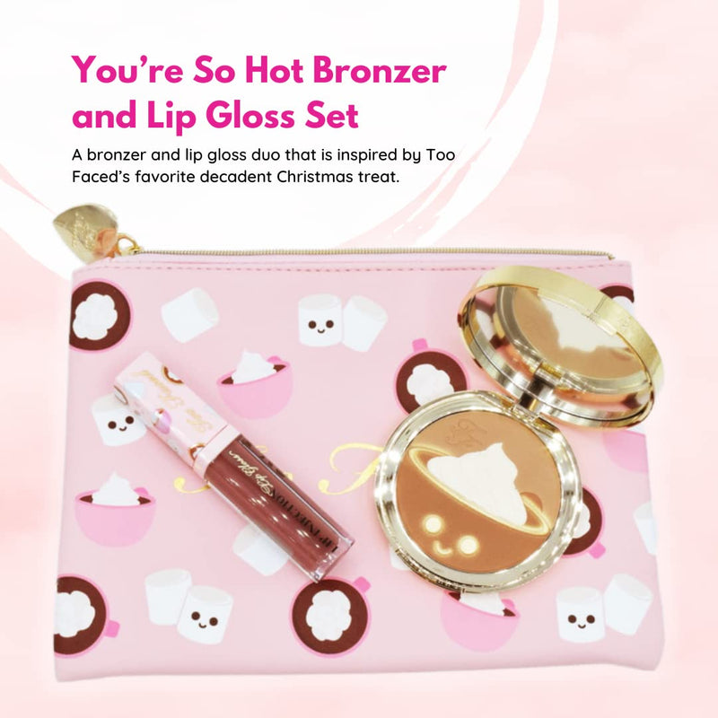 Too Faced You’re So Hot Bronzer and Lip Gloss Set Hot Cocoa Face Bronzer