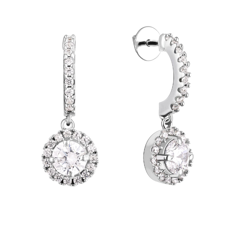 GIVA 925 Sterling Silver Hypoallergenic Zirconia Stone Drop Earrings for Women and Girls