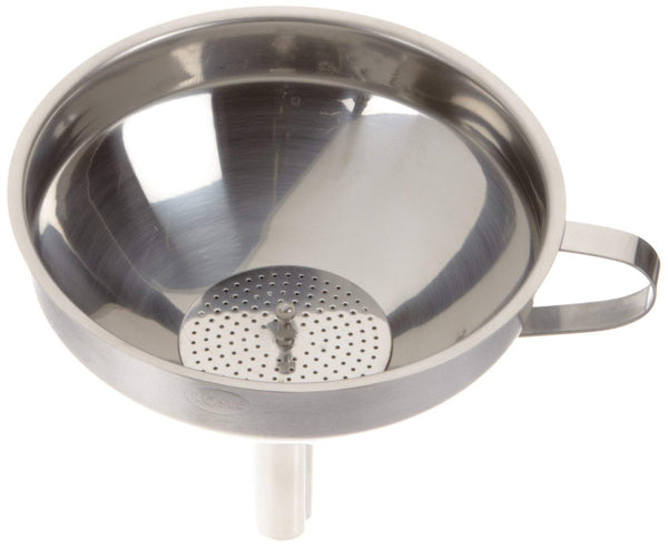 Rösle Gastro Funnel, Removable Sieve, for The Kitchen, Diameter: 12 cm, Conical, 24098, 12cm, Silver