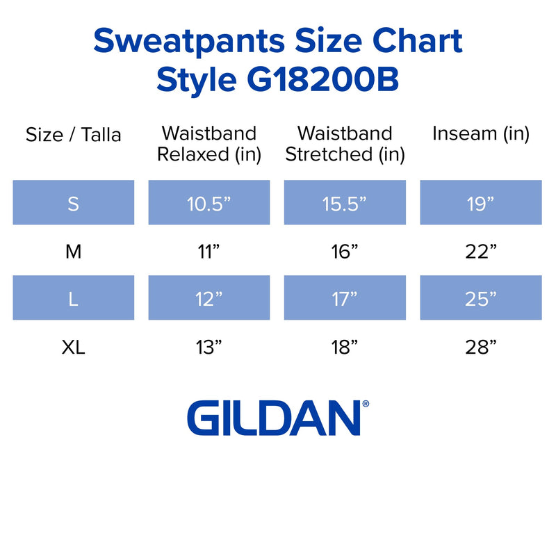 Gildan Youth Elastic Bottom Sweatpants Style G18200B Sport Grey Small