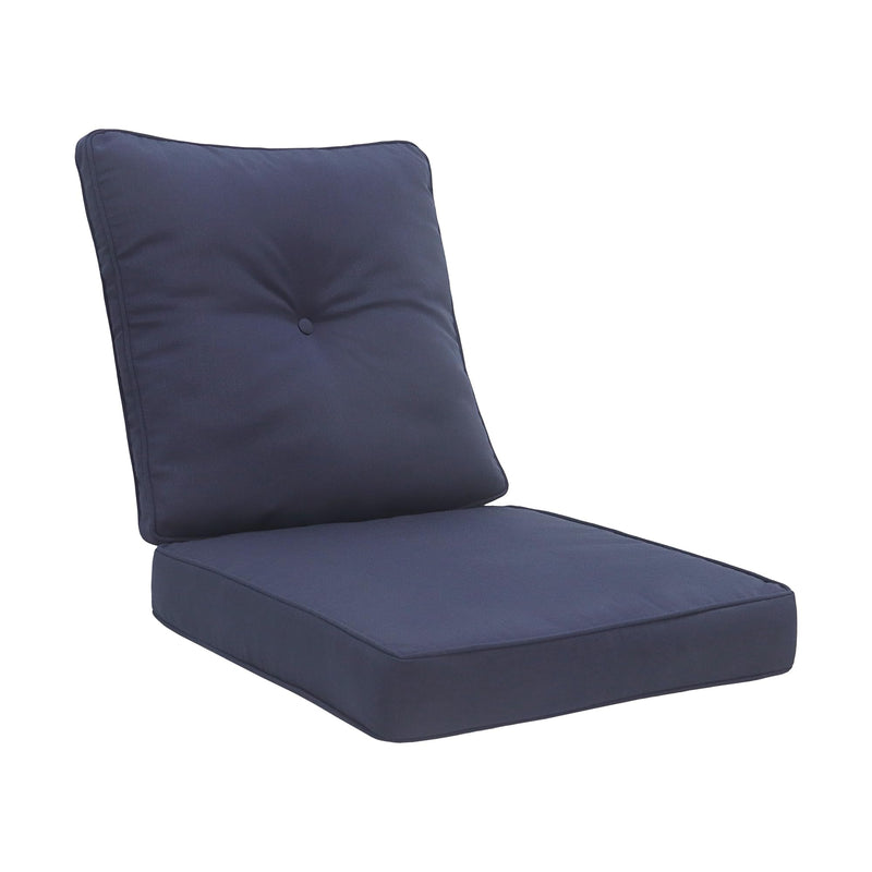 Harlie & Stone Outdoor Seat Cushions 2 Set 22x22 Inch Navy Blue for Patio Chairs