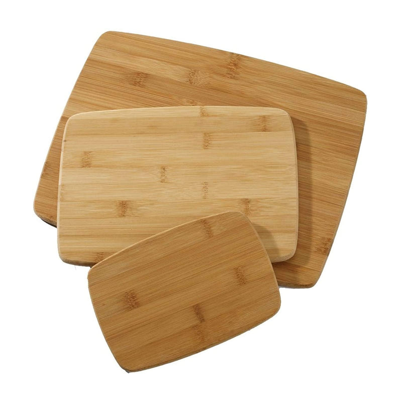 Farberware Reversible Bamboo Cutting Board Set Assorted Sizes 3 Piece