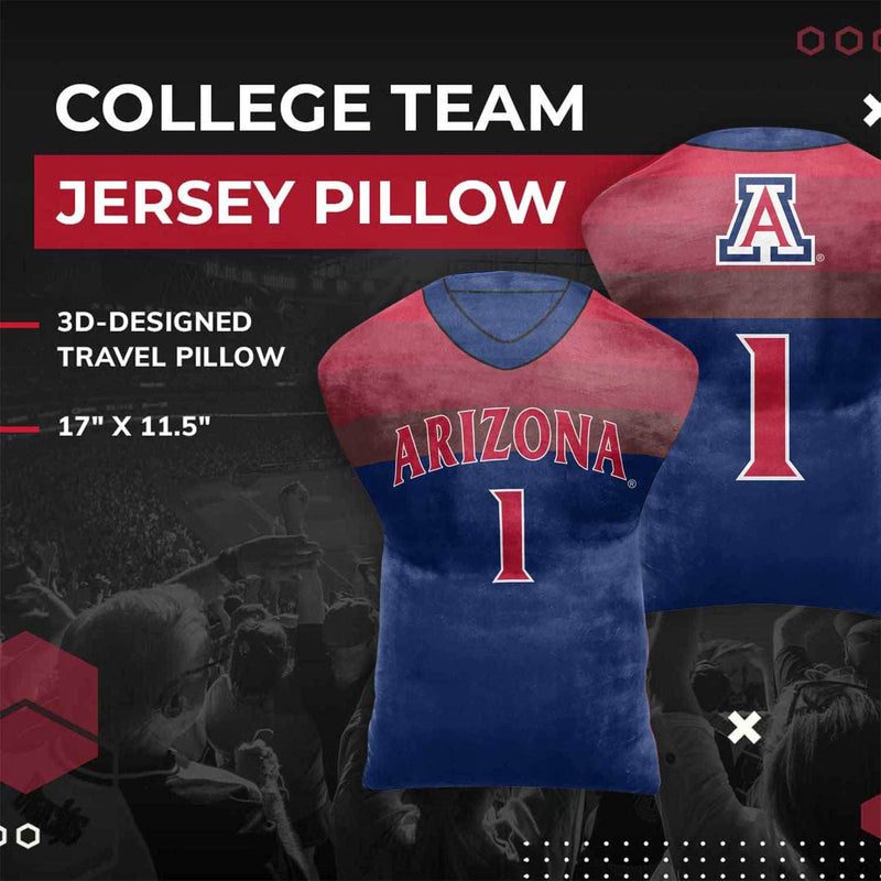 Arizona Wildcats 3D Travel Jersey Pillow - Navy