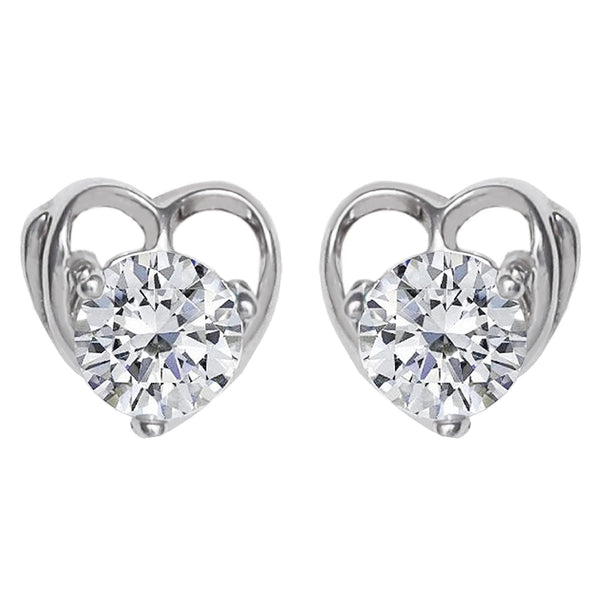 GIVA 925 Sterling Sliver Hypoallergenic Zircon Tiny Heart Studs for Women and Girls