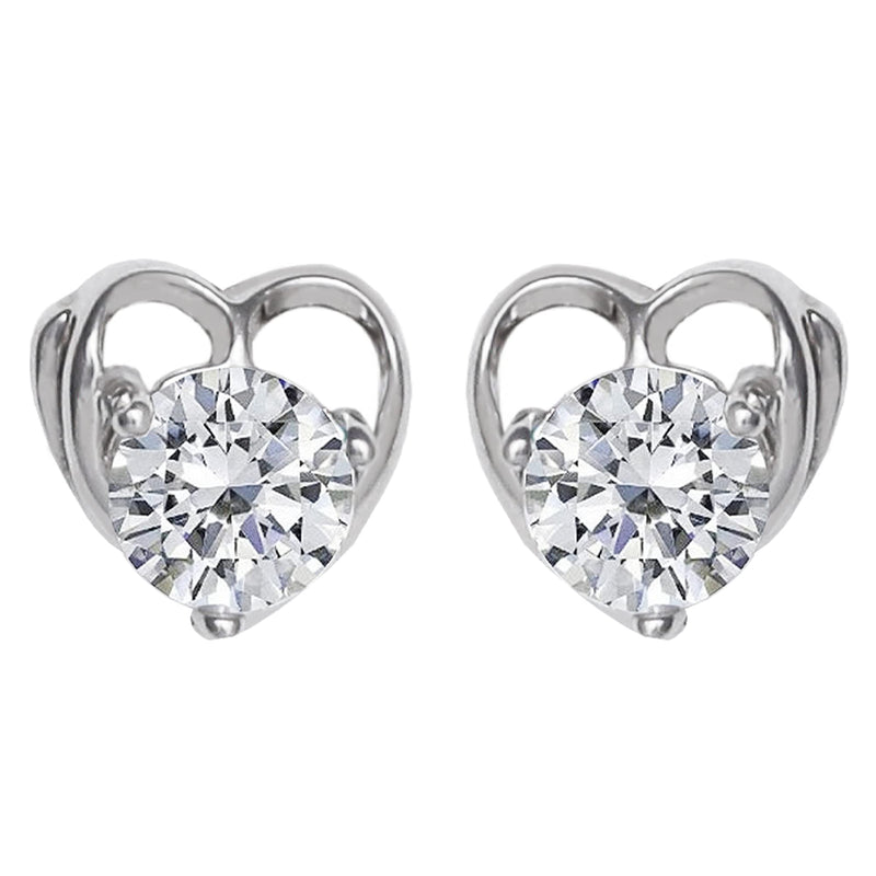 GIVA 925 Sterling Sliver Hypoallergenic Zircon Tiny Heart Studs for Women and Girls