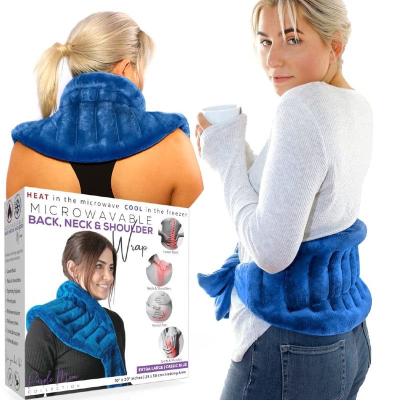 XL Moist Heating Pad for Back Neck & Shoulders by Purple Moon Collection