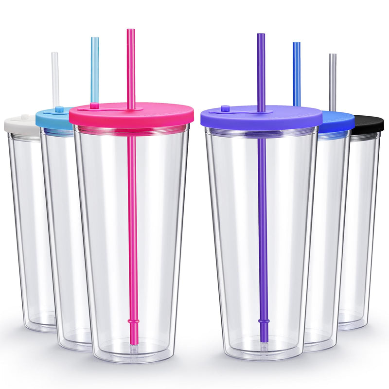 Bellaforte Insulated 32oz Acrylic Tumblers with Lids & Straws - Set of 2