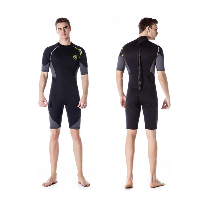 Men's 3mm Neoprene Shorty Wetsuit Back Zip 3XL