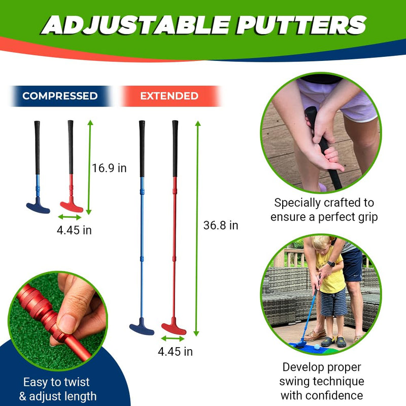 Putt Partee Golf Mat Set for Parties and Outdoor Fun