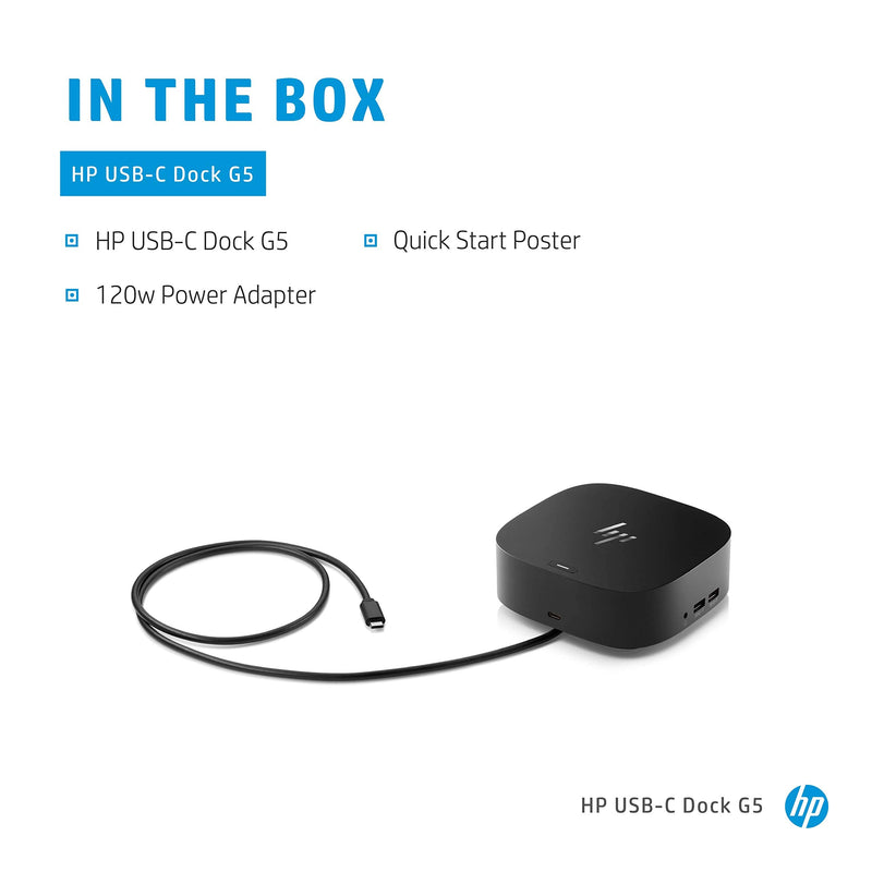 HP USB-C Dock G5 Adapter for Laptops and Notebooks