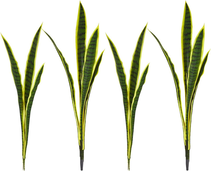 Velener Artificial Snake Plant Stems, Set of 4, 47" & 40"