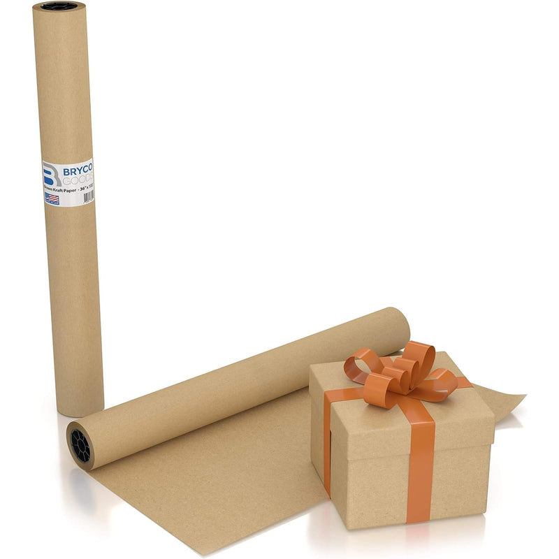 Versatile Large Kraft Paper Roll 36" x 1200" for Gifts and Crafts