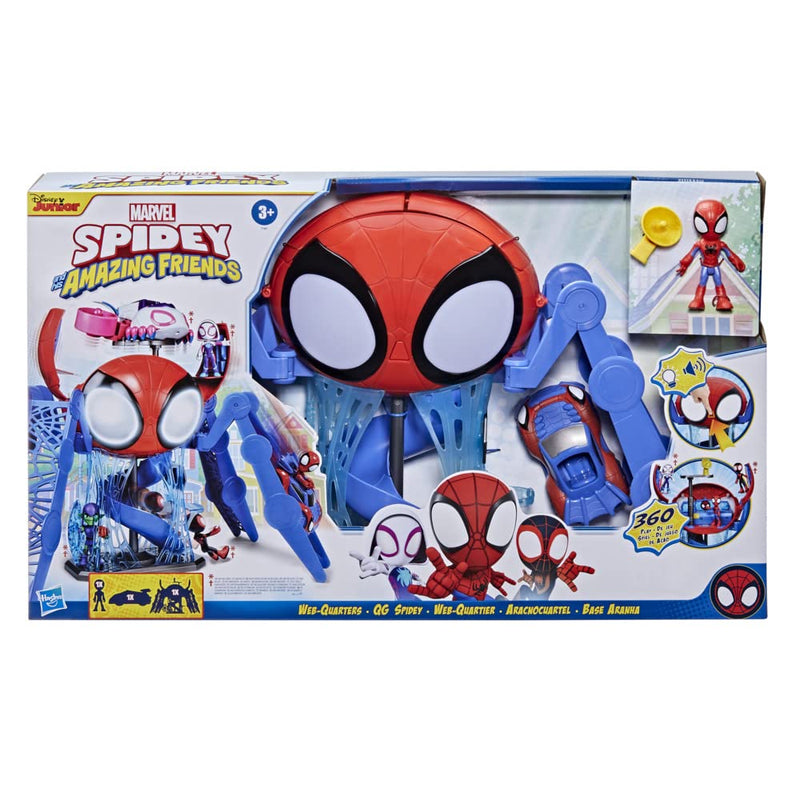 Spidey and Friends Web-Quarters Playset for Kids Ages 3+