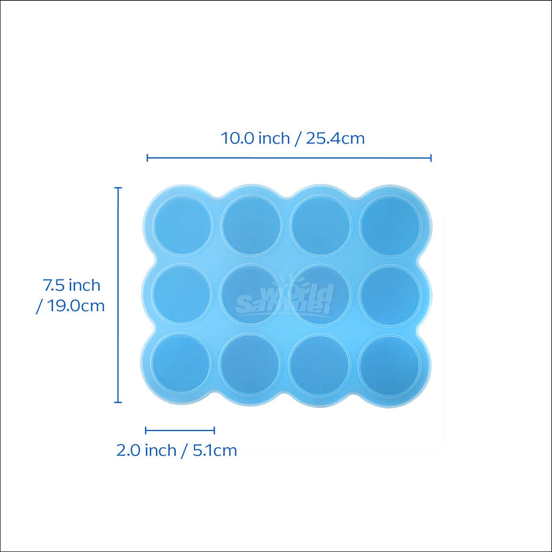 Samuelworld Baby Food Storage Container Bpa Free Silicone Tray 12 Portions