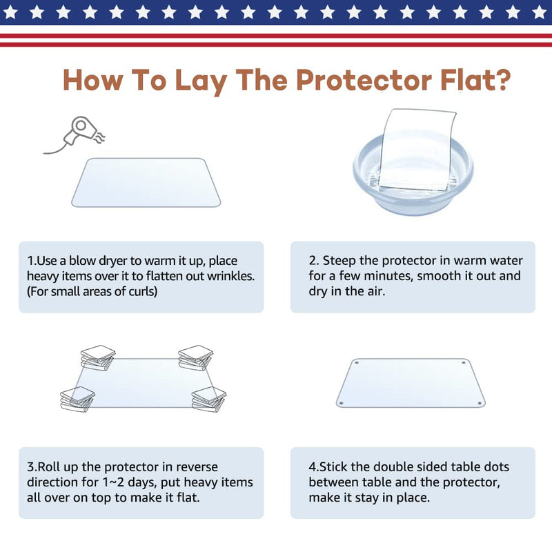 Heavy Duty Clear PVC Table Protector - 30x72 Inch