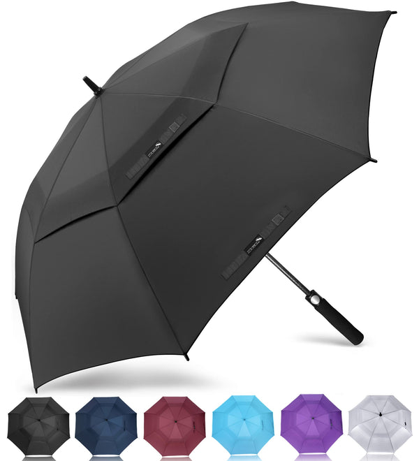 Zomake 62 Inch Large Windproof Double Canopy Golf Umbrella