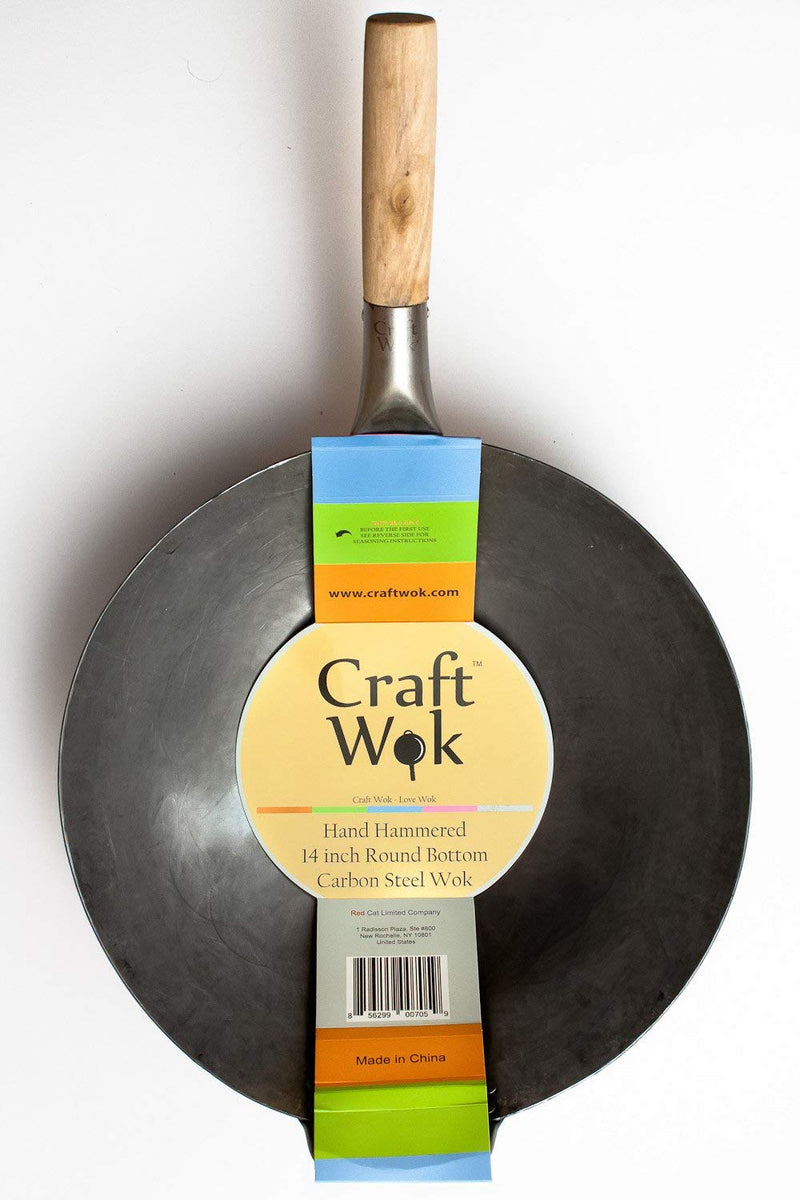 Craft Wok Hand-Hammered 14-Inch Carbon Steel Wok