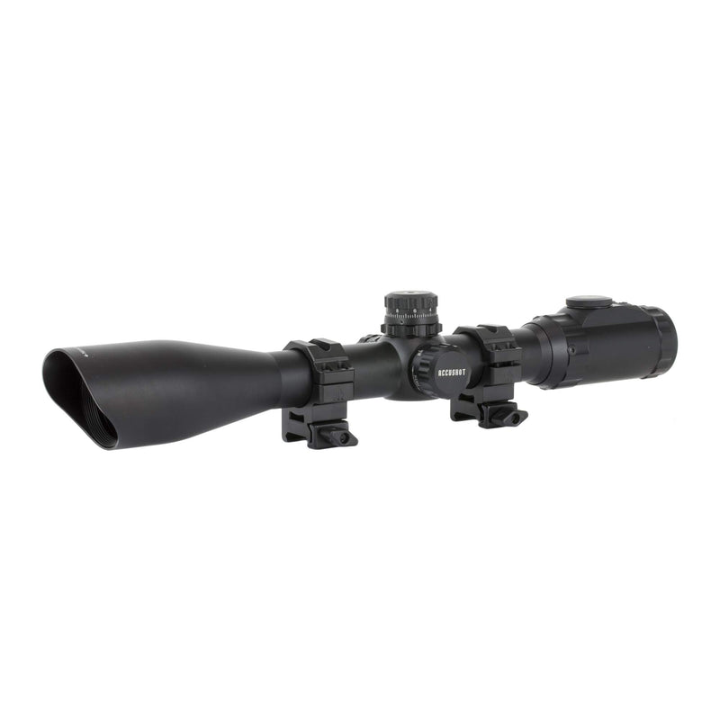 UTG 3-12x44 30mm Rifle Scope with Multi-Color Reticle and Rings - Black