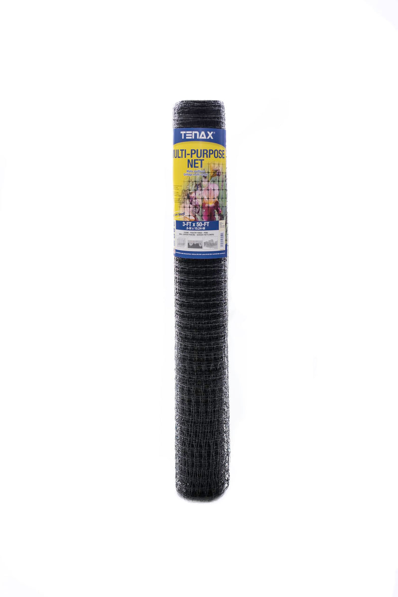 Tenax Durable Multi-Purpose Netting 3' x 50' Black